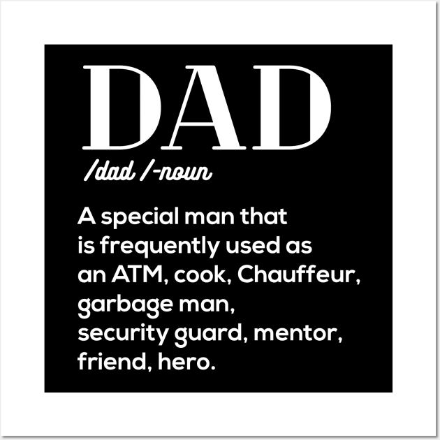 Dad Definition father day gift Wall Art by Gaming champion